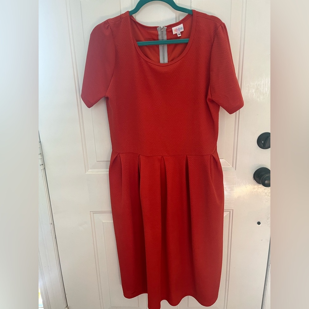 Lularoe Amelia Dress size 2xl burnt Orange